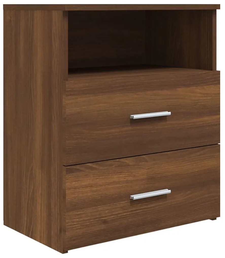 Mesas de cabeceira 2 pcs 50x32x60 cm cor carvalho castanho
