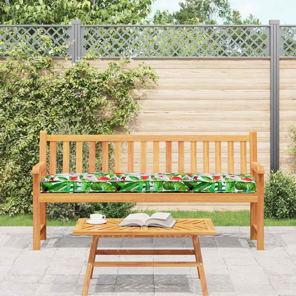 Almofadas de Palete para Banco 2 pcs Selva Tropical 180x40x8 cm Tecido