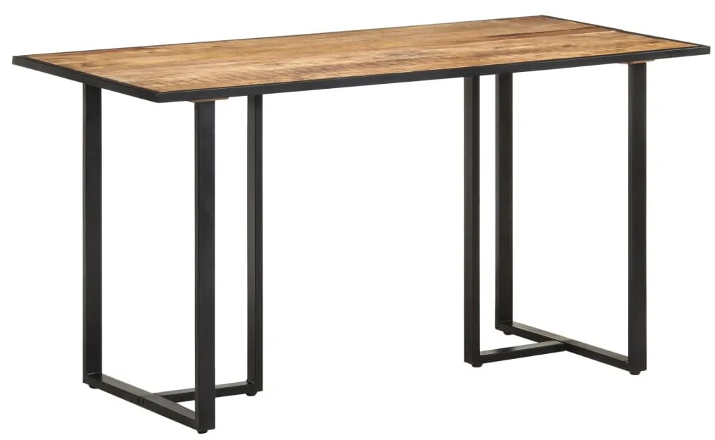 Mesa de jantar 140 cm madeira de mangueira áspera