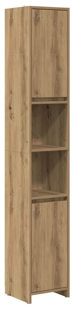 4 pcs móveis de casa de banho deriv. madeira carvalho artisiano