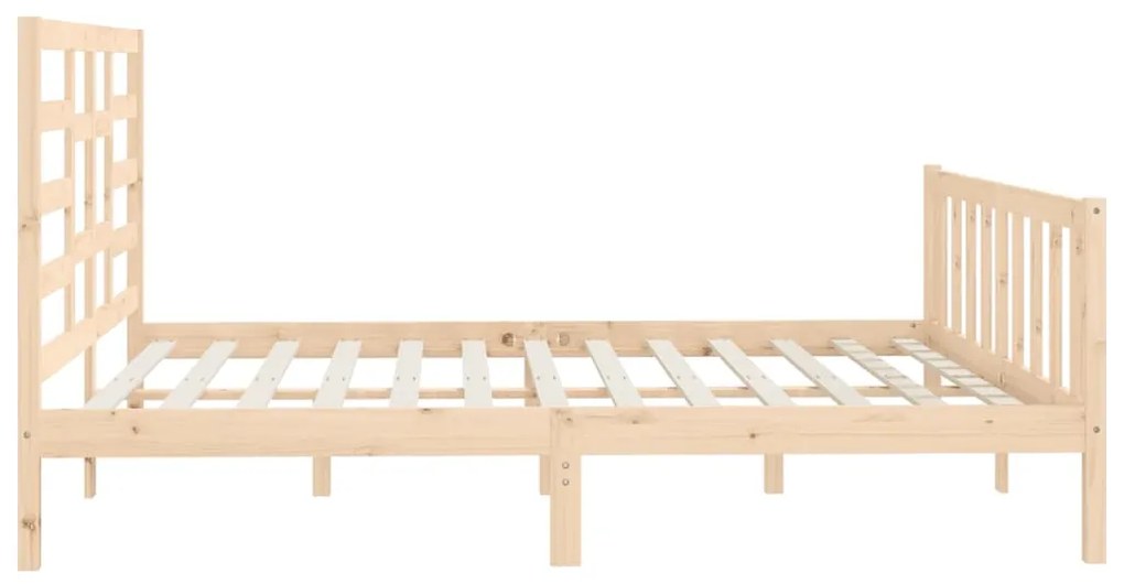 Cama sem colchão 200x200 cm madeira de pinho maciça