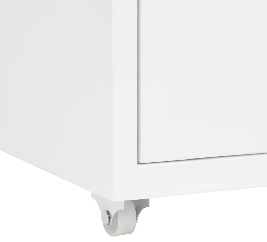 Arquivador móvel 28x41x69 cm metal branco