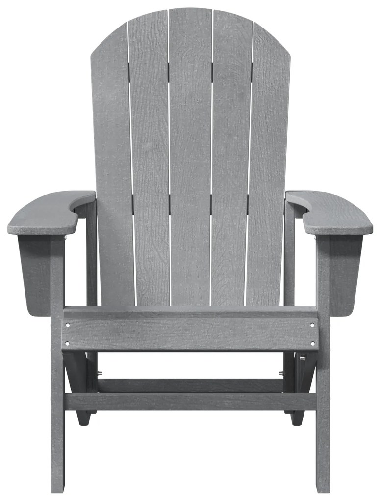 Cadeira Adirondack Cinzento Claro 74x82x91 cm HDPE