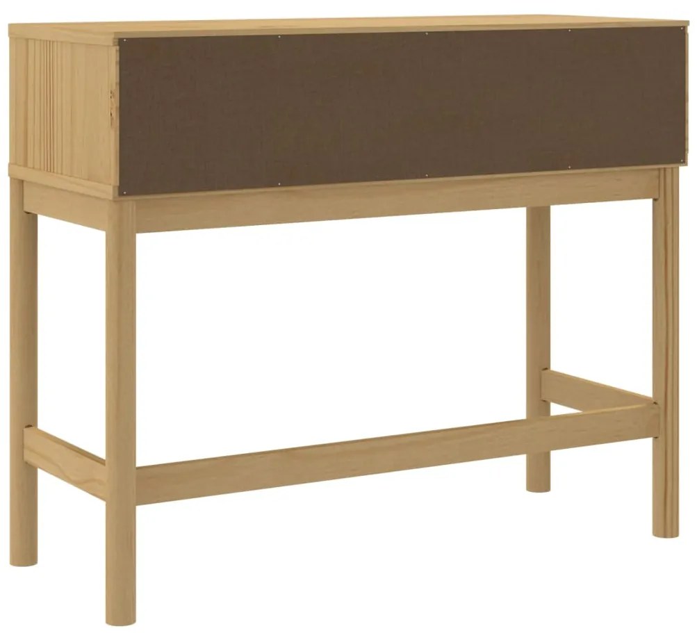 Mesa consola FLORO 89,5x36,5x73 cm pinho maciço castanho mel