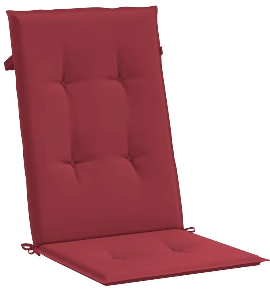 Almofadões p/ cadeiras altas jardim 6 pcs tecido vermelho tinto