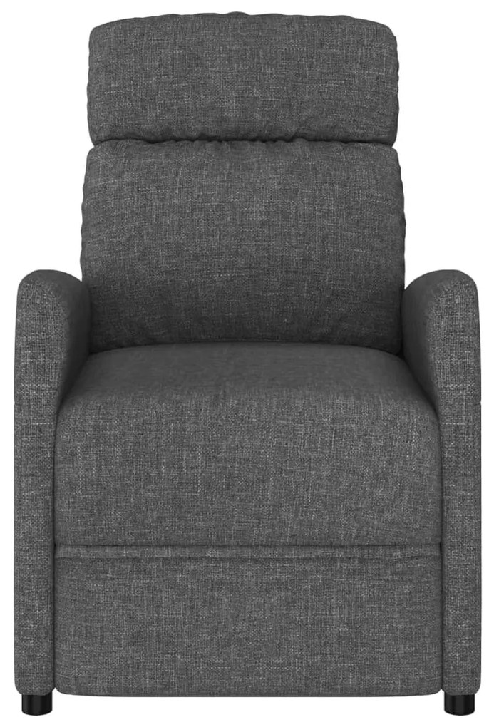 Poltrona de massagens tecido cinzento-escuro