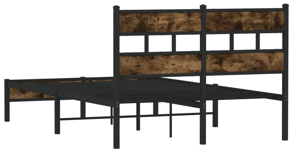 Cama sem colchão com cabeceira 120x200 cm carvalho sonoma