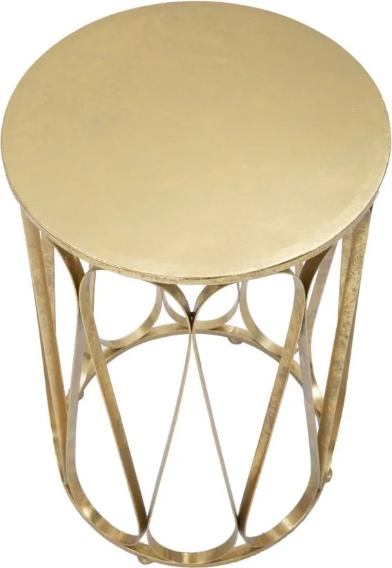MESA DE APOIO VENICE Ø 37X58 CM DOURADA