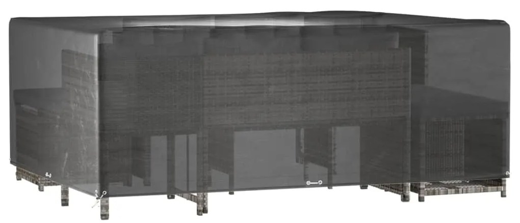 Capas móveis de jardim 2 pcs 16 ilhós 300x250x90 cm retangular