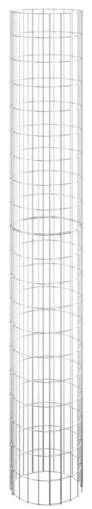 Canteiro elevado/cesto gabião circular 3pcs Ø30x200cm aço galv.