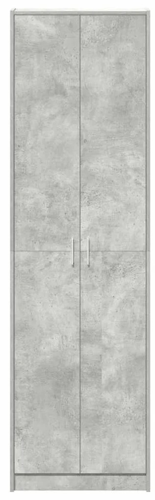 Guarda-roupa Cinza Concreto 55x25x189 cm Madeira Estruturada