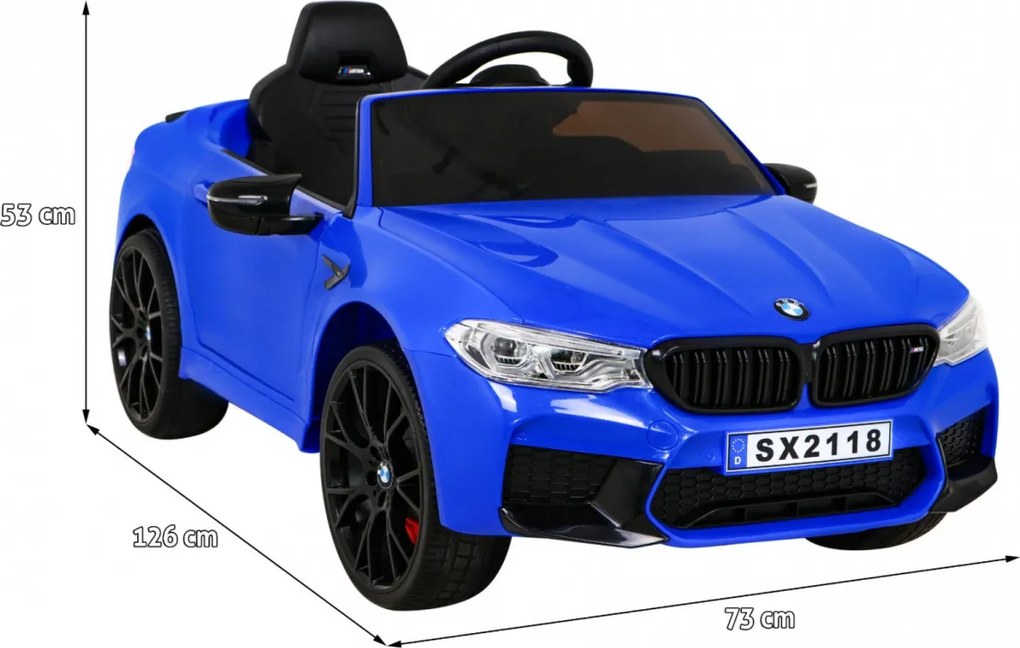 Carro elétrico para Crianças 3 a 7 anos 24V Bmw M5 DRIFT Azul