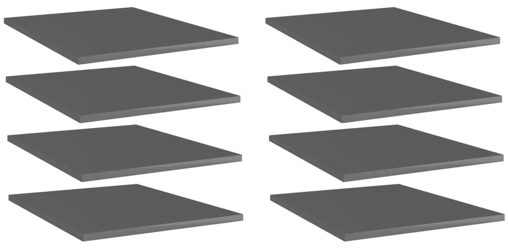 Prateleiras para estante 8 pcs derivados de madeira cinza