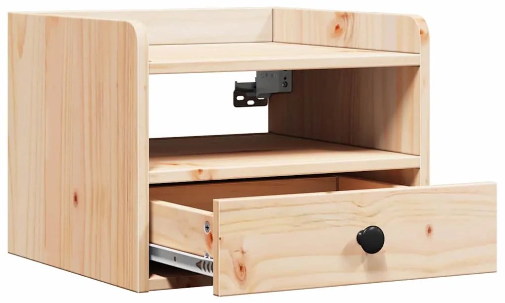 Mesa-de-cabeceira com gaveta Montado na parede Castanho 38 x 36 x 29,5