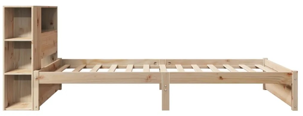 Cama com estante sem colchão 90x200 cm pinho maciço