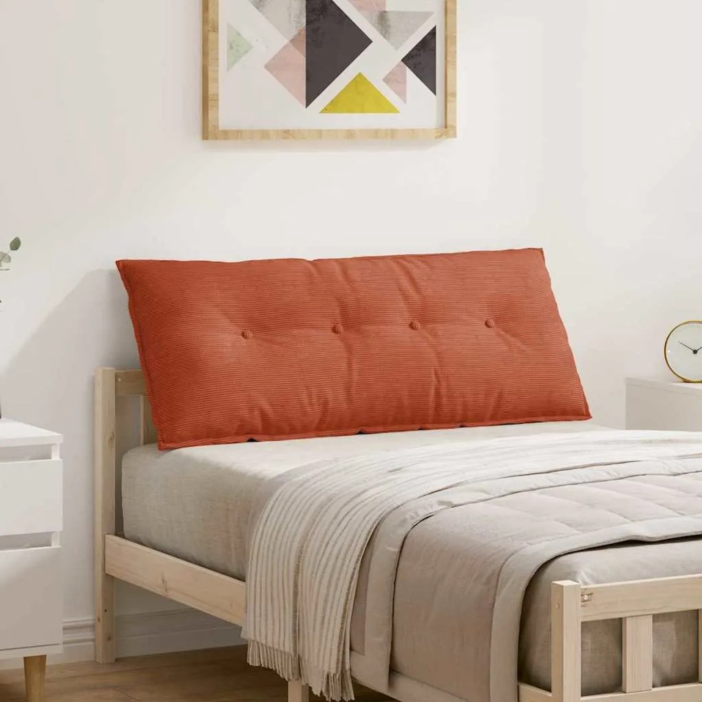 vidaXL Travesseiro para Costas Laranja Vermelho 120 x 50 cm
