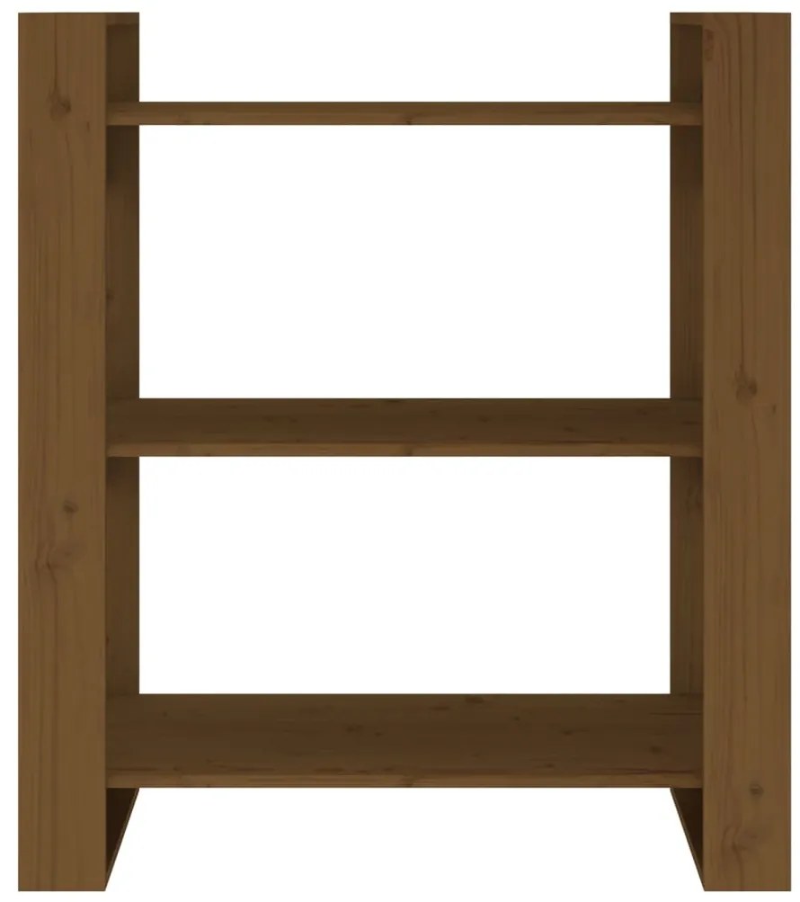 Estante/divisória 80x35x91 cm madeira maciça castanho mel