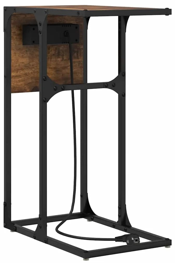 Mesa-de-cabeceira Carvalho fumado 41.5 x 26 x 60.5 cm