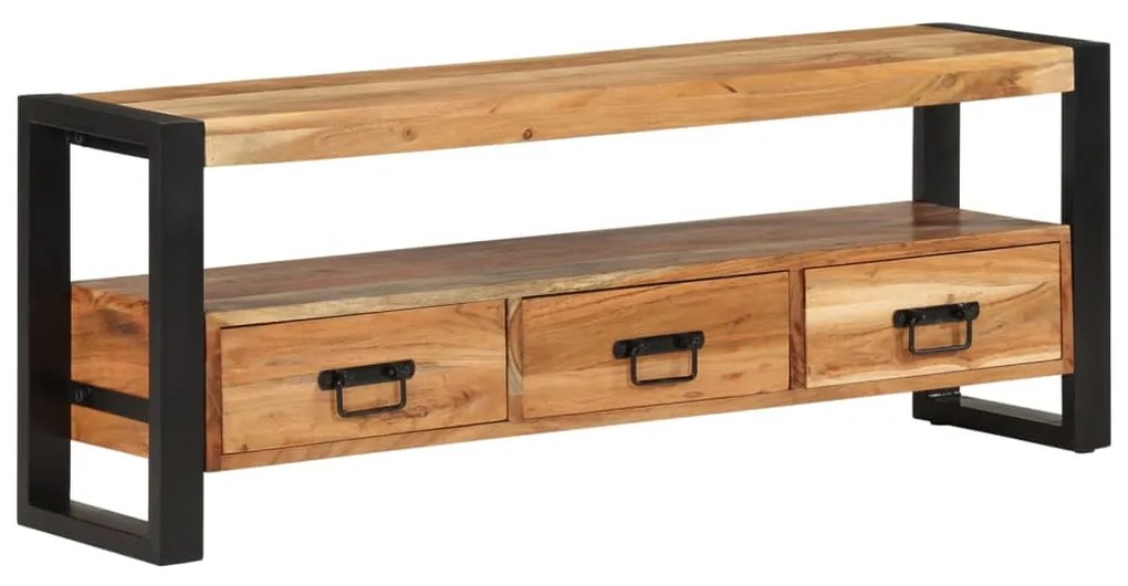 Móvel de TV 120x30x45 cm madeira de acácia maciça