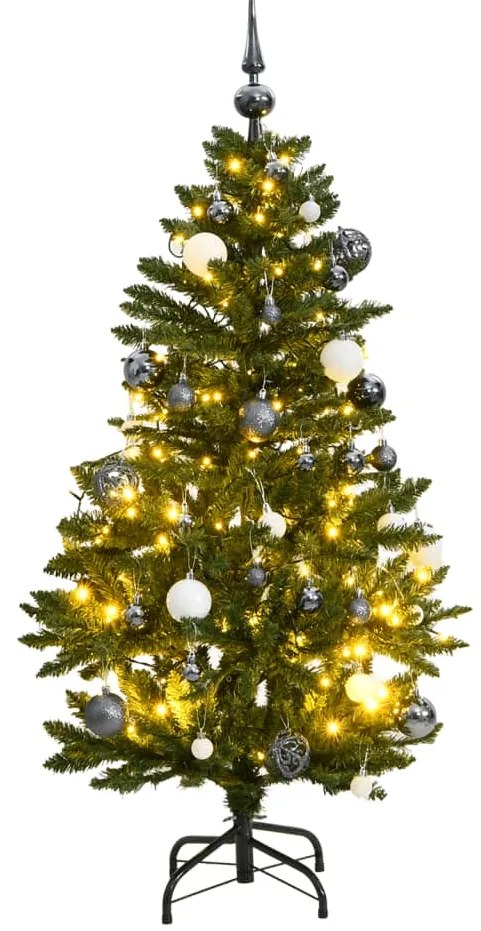 vidaXL Árvore Natal artificial articulada c/ 150 luzes LED+bolas 150cm
