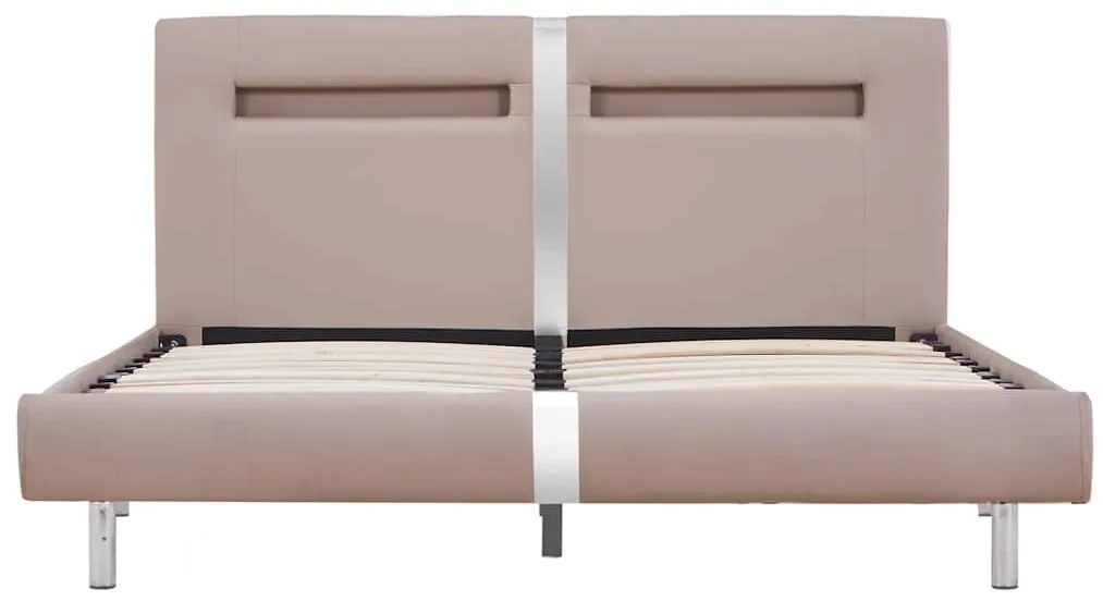 Estrutura de cama com LED sem colchão 135x190 cm cappuccino