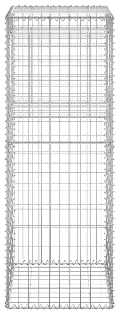 Postes/cestos gabião 2 pcs 50x50x140 cm ferro