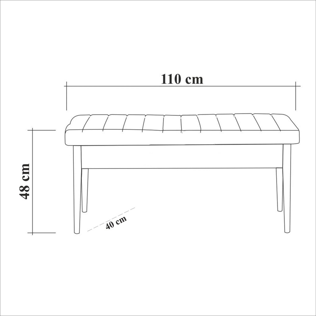Bench Vina – Atlantic Pine – 110 cm x 48 cm x 40 cm