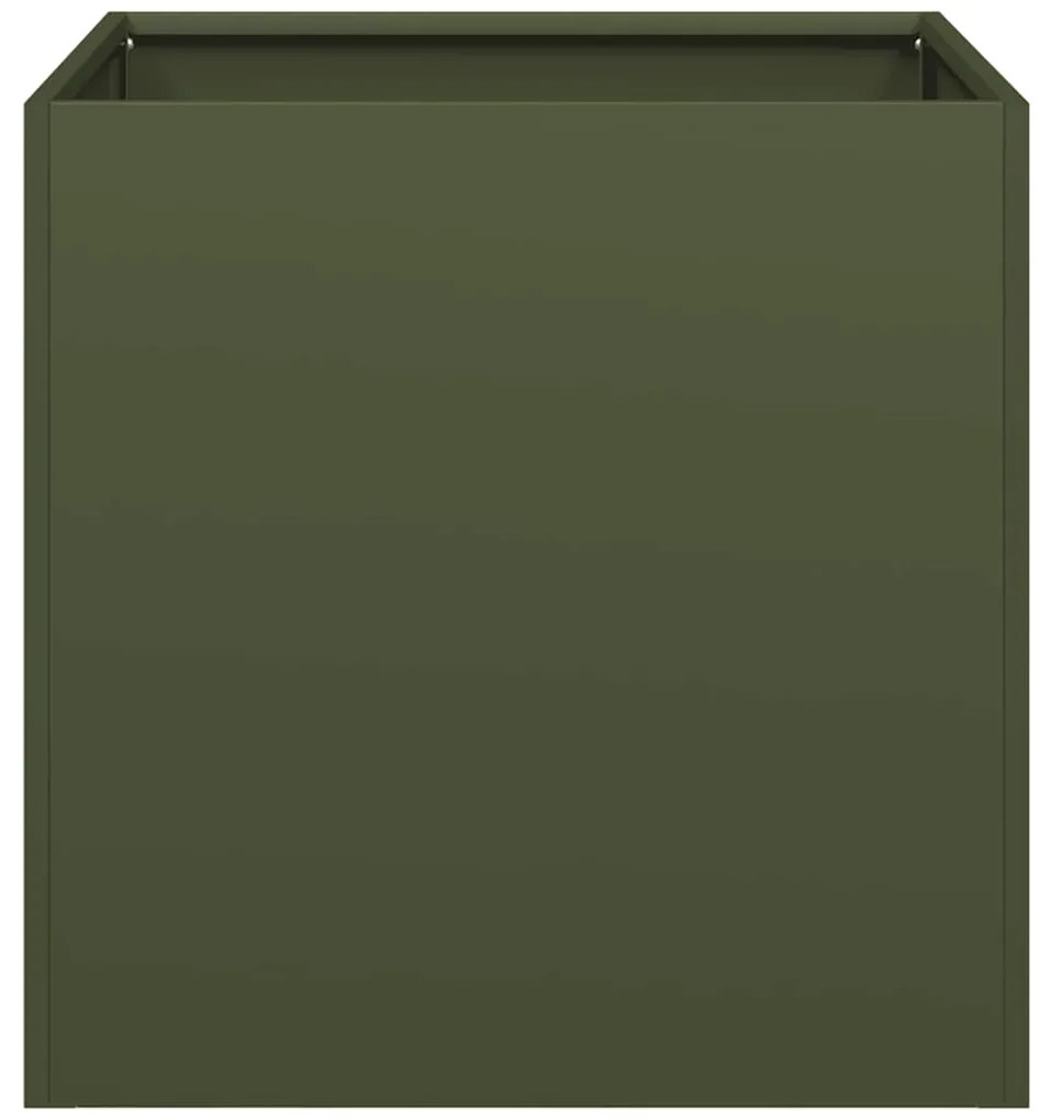 Vaso/floreira 40x40x40 cm aço laminado a frio verde
