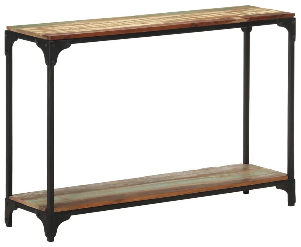 Mesa consola 110x30x75 cm madeira recuperada maciça