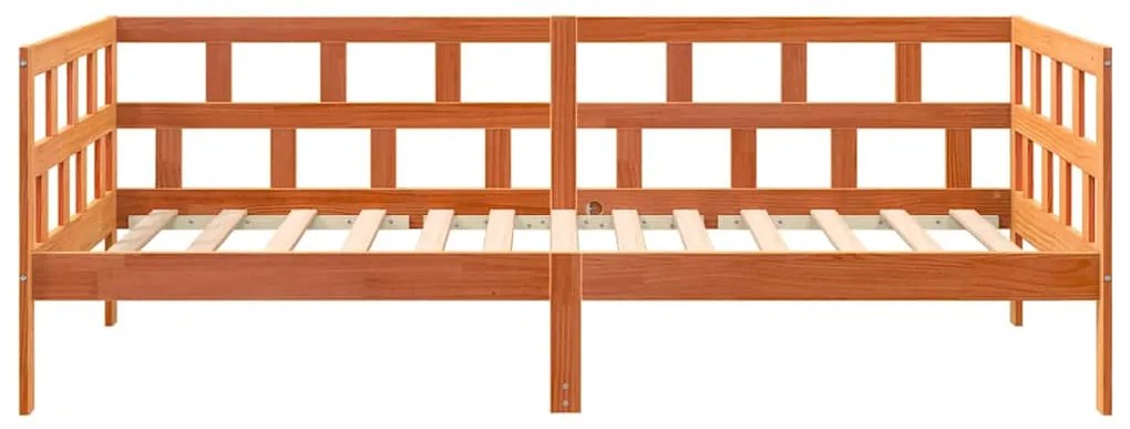 Sofá-cama sem colchão 90x200 cm pinho maciço castanho-mel