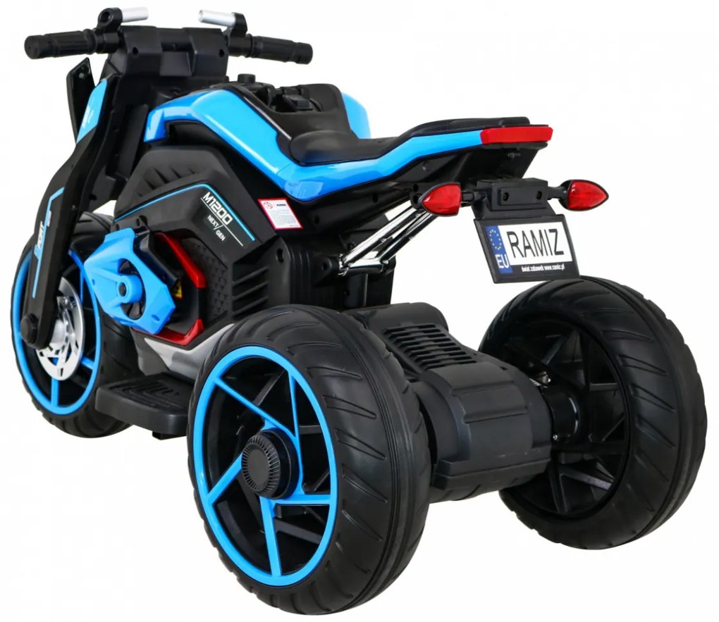 Mota elétrica para Crianças 12V 3 Rodas Rodas Espuma EVA Azul