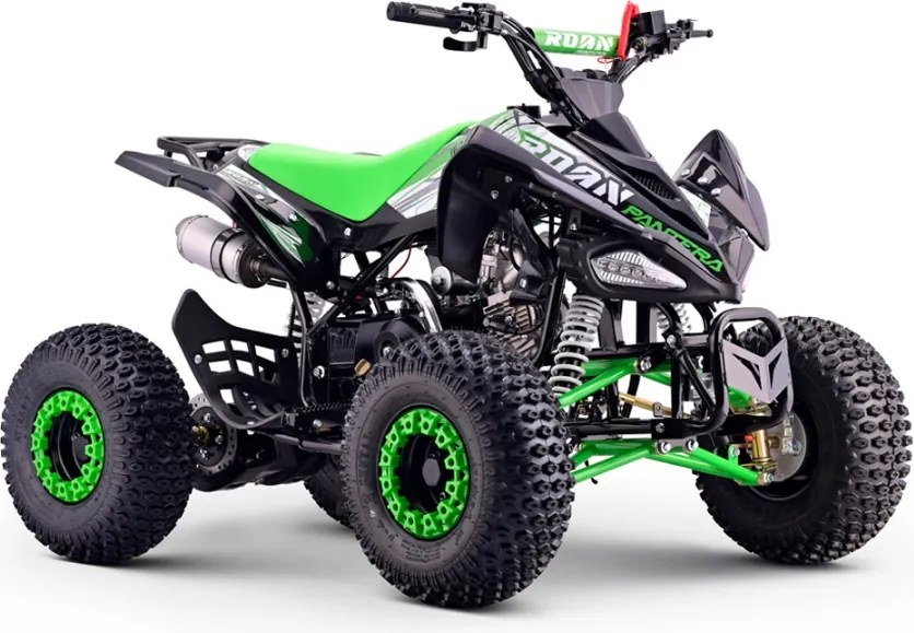 Mini moto 4 gasolina para crianças de 110cc Automática Roan Pantera R7 C/ Marcha atras e Limitador Verde