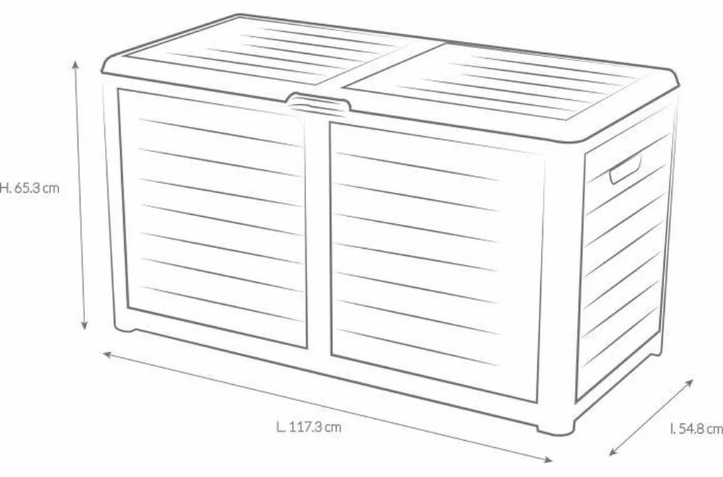 Arca EDA Cinzento escuro Plástico