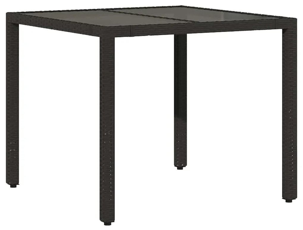Conjunto de Jantar de Jardim vidaXL de 5 Peças Preto Rattan Polimérico