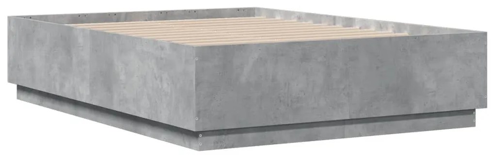 Estrutura de cama 135x190 cm derivados de madeira cinza cimento
