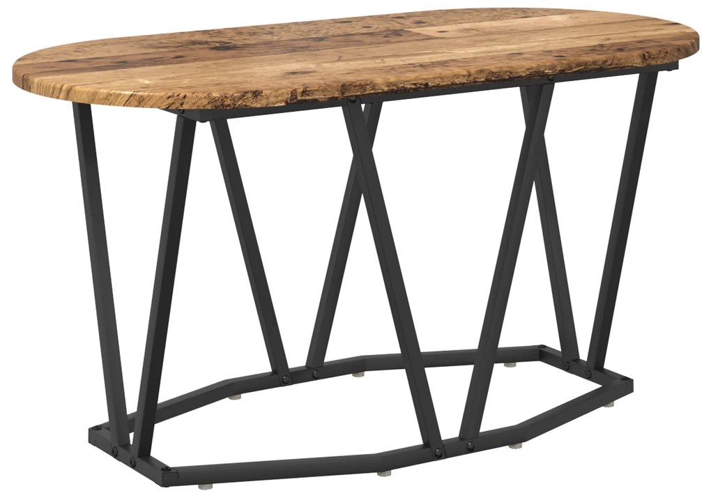 Mesa de Centro vidaXL Madeira Antiga 80x40x40,5 cm em Madeira de Engen