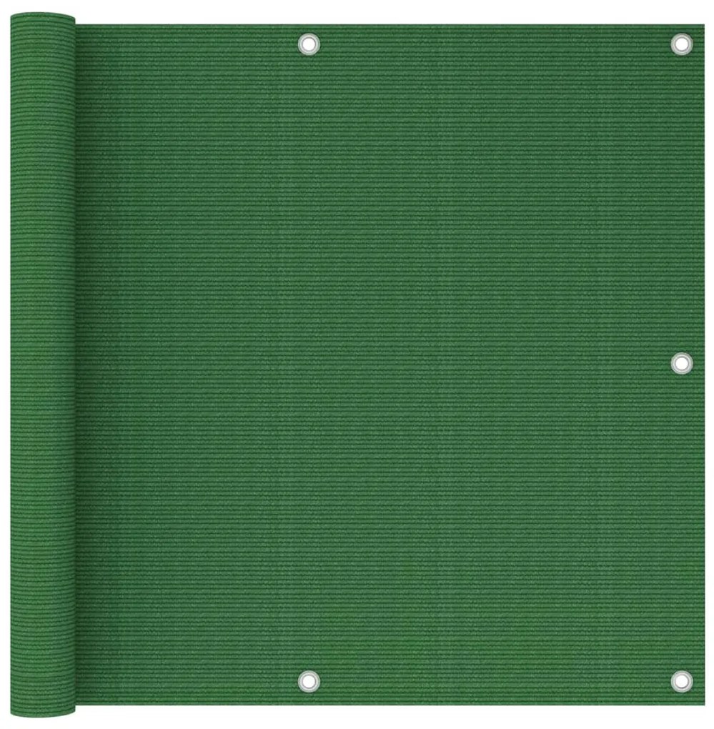 vidaXL Tela de varanda 90x300 cm PEAD verde-claro