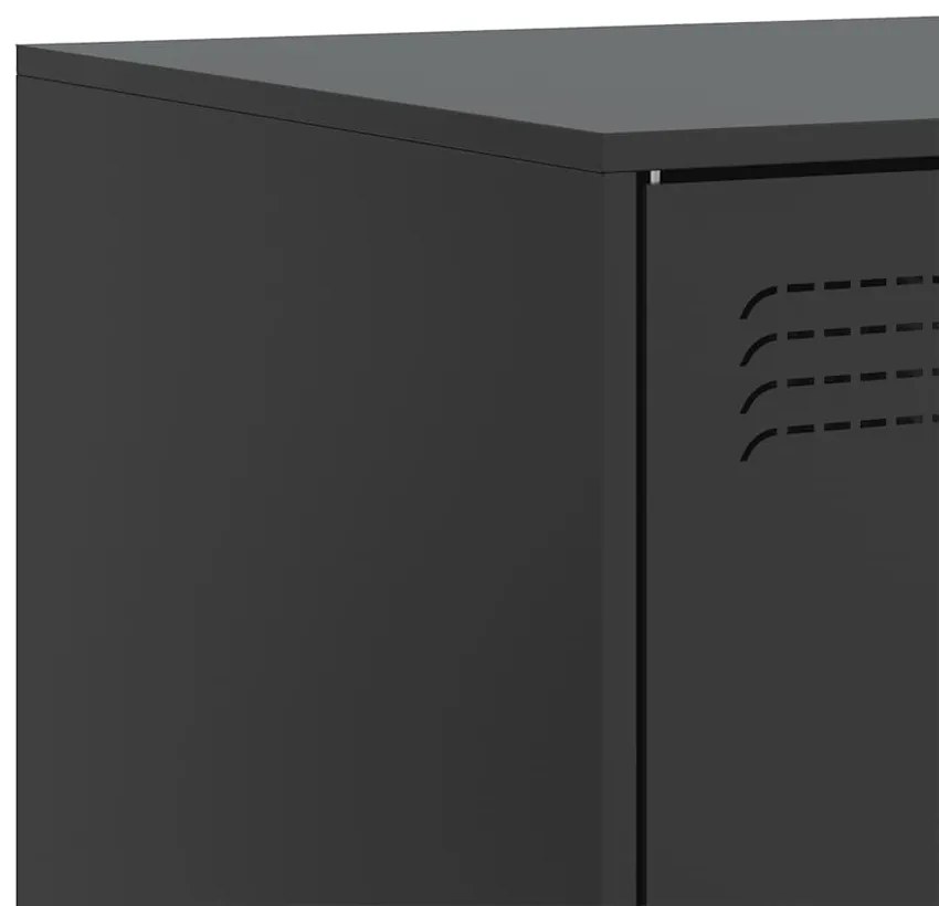 Móveis de TV 2 pcs 67x39x44 cm aço preto