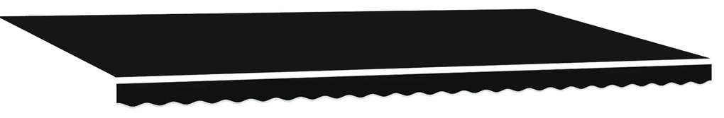 Toldo Retrátil Automático vidaXL com LED Preto 600x350 cm