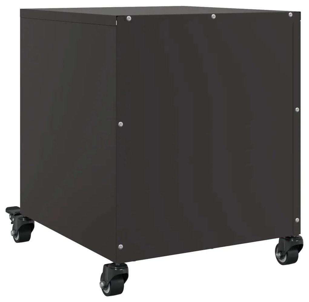Mesas de cabeceira 2 pcs 36x39x43,5 cm aço preto