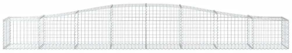 Cestos gabião arqueados 10 pcs 400x50x40/60cm ferro galvanizado
