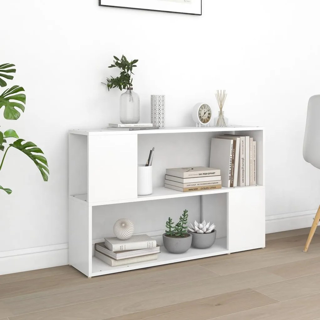 809170 vidaXL Estante 100x24x63 cm contraplacado branco