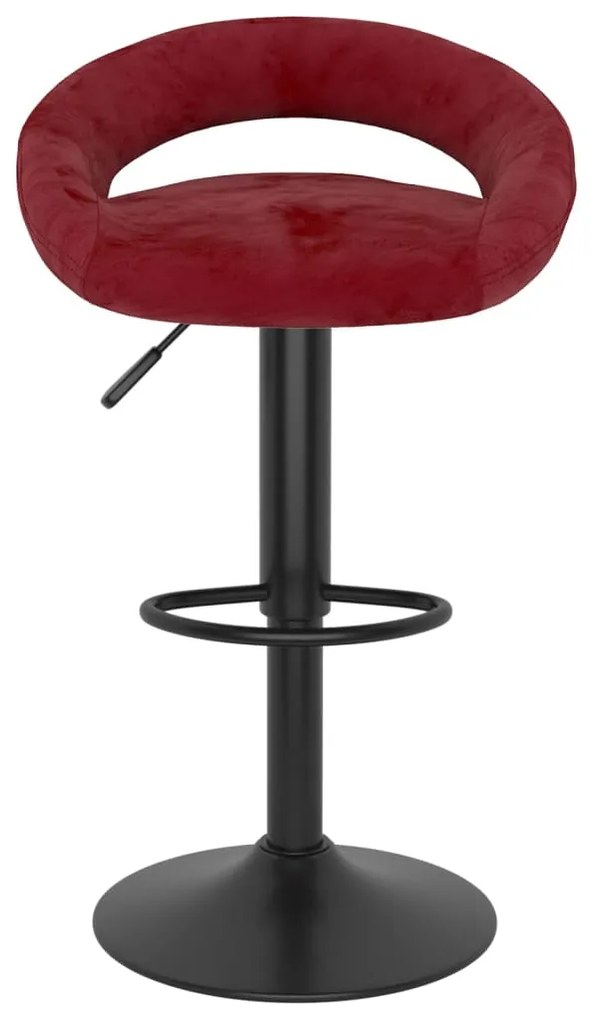 Bancos de bar 2 pcs veludo vermelho tinto