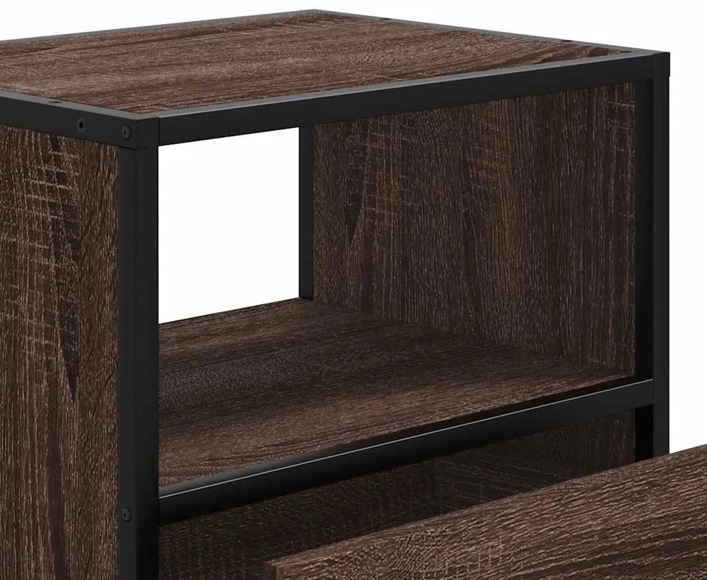 Mesa de cabeceira de parede 40x31x39,5 cm carvalho castanho