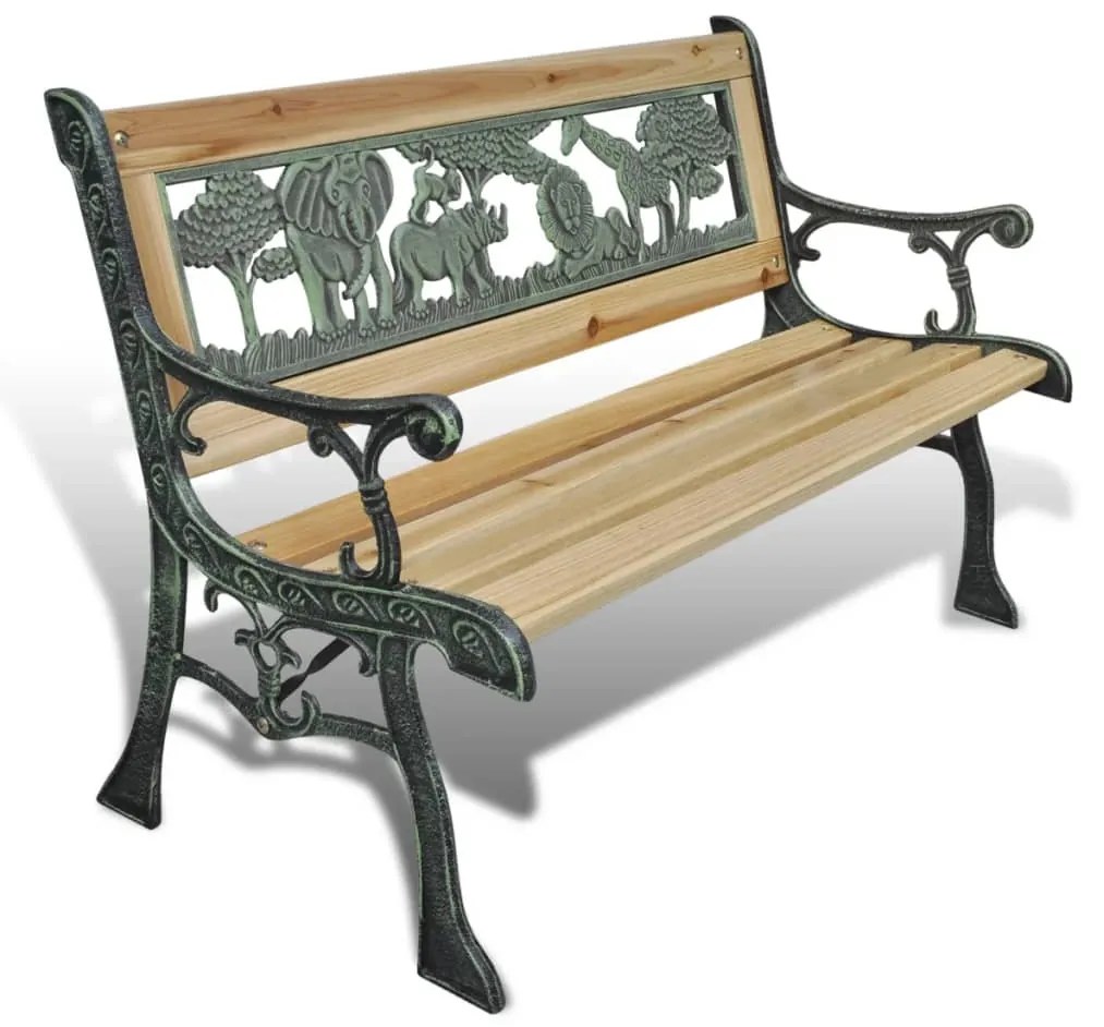 41013 vidaXL Banco de jardim para crianças 84 cm madeira