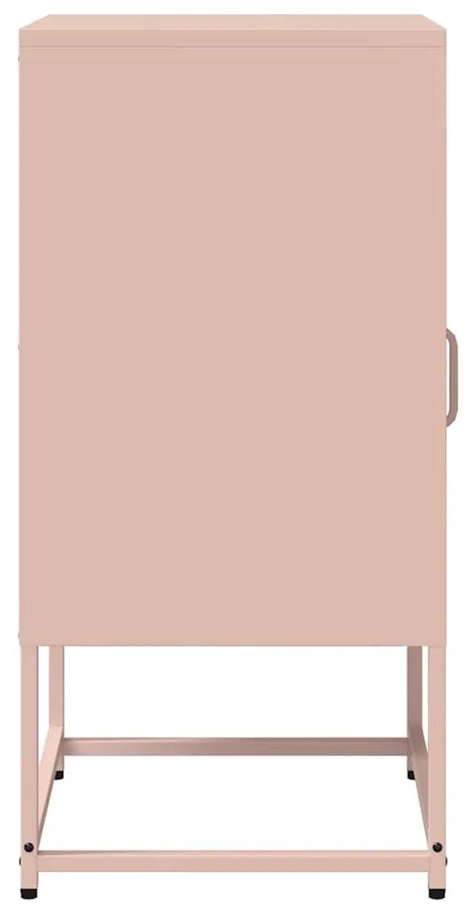 Mesa de cabeceira 36x39x78 cm aço laminado a frio rosa