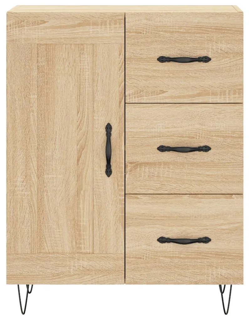Armário alto 69,5x34x180 cm derivados de madeira cor sonoma
