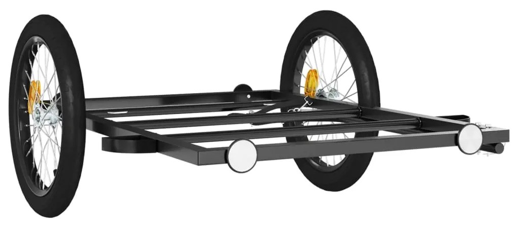 Reboque para bicicleta 135x68x37 cm ferro preto