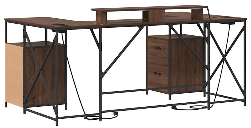 Mesa Madeira castanha 182 x 101 x 87.5 cm Madeira processada