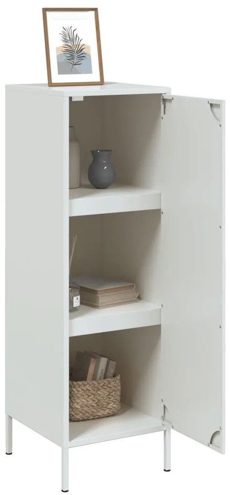 Aparador alto 36x39x113 cm aço branco